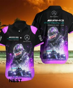 AMG Petronas Formula One Team Lewis Hamilton Purple Hawaiian Set