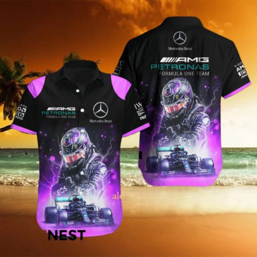 AMG Petronas Formula One Team Lewis Hamilton Purple Hawaiian Set