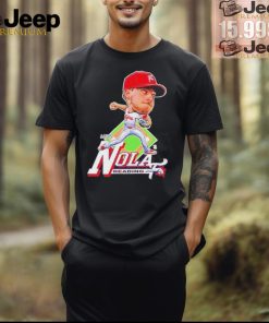 Aaron Nola Philadelphia Phillies Caricature Big Head Reading Shirt