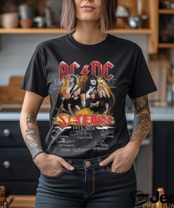 AcDc power up tour 2024 51 years 1973 2024 thank you for the memories signatures shirt