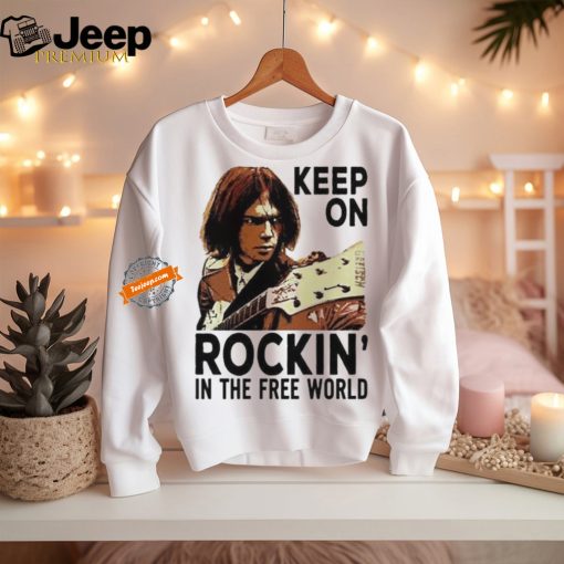 Acdc Neil Young Rock Stars Keep On Rockin’ In The Free World Shirt