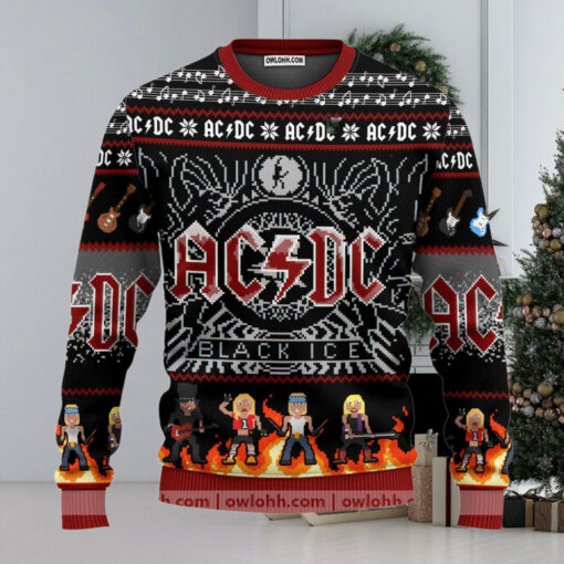 Acdc Rock Band  Ugly Christmas Sweaters