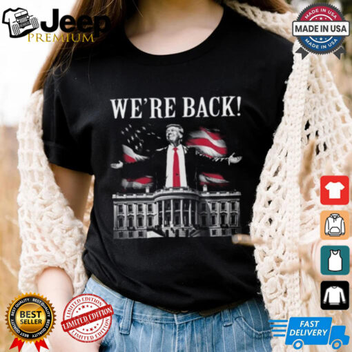 Adam Calhoun Wearing Donald Trump We’re Back Shirt