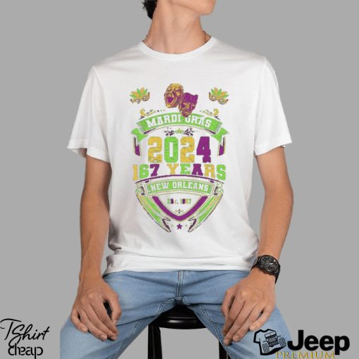 Adult Mardi Gras Vintage 2024 Tee Shirt