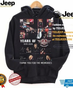 Aerosmith 54 years of rock band 1970 2024 thank you shirt