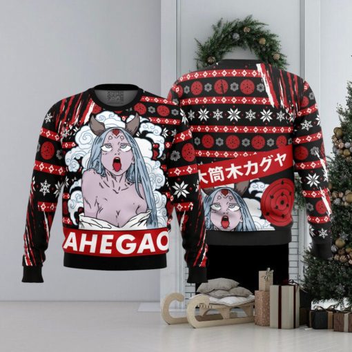 Ahegao Kaguya Naruto Ugly Christmas Sweater