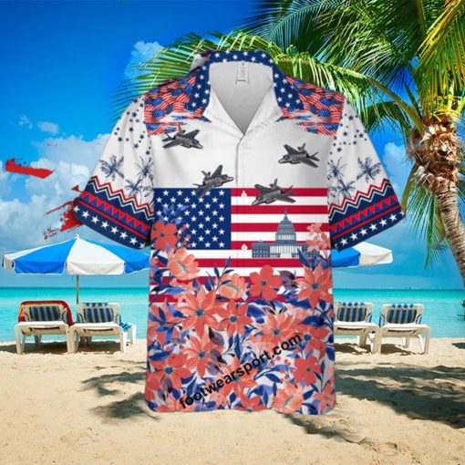 Aircraft F 35 Lightning F35 Liberty, US Capitol Gift Memory 3D Hawaiian Shirt For Summer