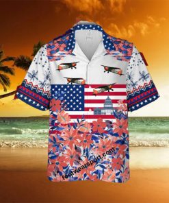 Aircraft U 6 Beaver (DHC 2 Beaver) U6 DHC2 Capitol, Liberty Independece Day Hawaiian Shirt Short Sleeve For Summer