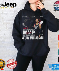 A’ja Wilson Las Vegas Aces Stadium Essentials 2024 WNBA MVP 3X Winner Graphic t shirt