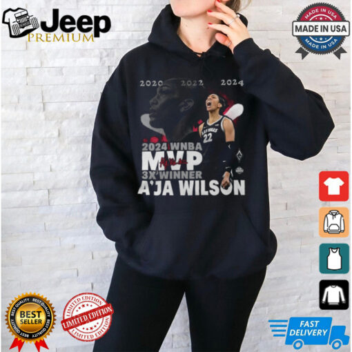 A’ja Wilson Las Vegas Aces Stadium Essentials 2024 WNBA MVP 3X Winner Graphic t shirt