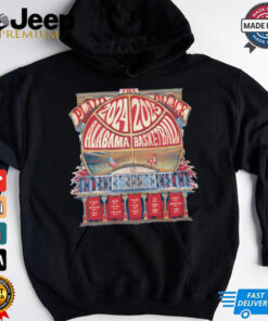 Alabama Basketball Coleman Coliseum 2024 T-shirt featuring bold graphics of Coleman Coliseum, home to Alabama basketball, with the team logo and 2024 design elements, celebrating the team's season and home court pride.