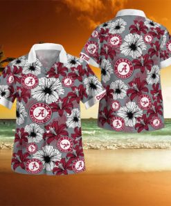 Alabama Crimson Tide Flower 3D Hawaiian Shirt All Over Printed Beach Shirt