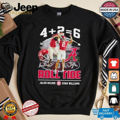 Alabama Crimson Tide Jalen Milroe x Ryan Williams Signature Roll Tide T Shirt