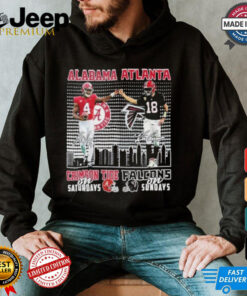 Alabama Crimson Tide On Saturdays Atlanta Falcons On Sundays 2024 T Shirt