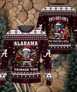 Alabama Crimson Tide The Tide Will Roll Christmas Sweater1