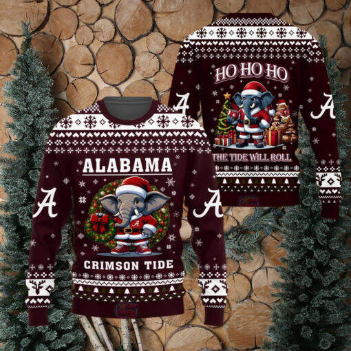 Alabama Crimson Tide The Tide Will Roll Christmas Sweater1