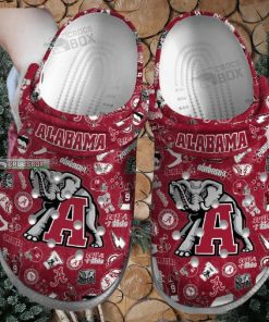 Alabama Crimson Tide Themed Crocs Shoes