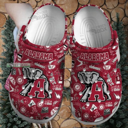 Alabama Crimson Tide Themed Crocs Shoes