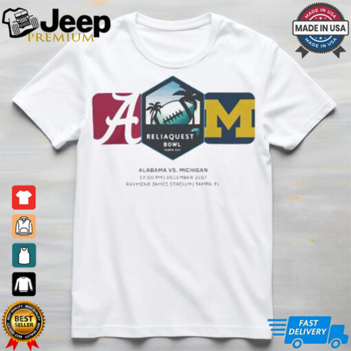 Alabama Crimson Tides Vs Michigan Wolverines Reliaquest Bowl Matchup On December 31st 2024 shirt