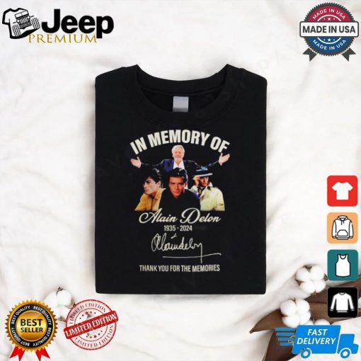 Alain Delon In Memory Of 1935 2024 Thank You For The Memories Signature Shirt