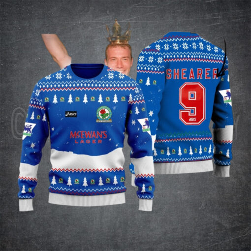 Alan Shearer Blackburn Rovers 94 95 Ugly Christmas Jumper