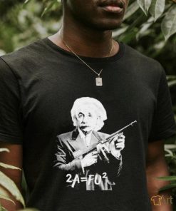 Albert Einstein gun Fu squared shirt