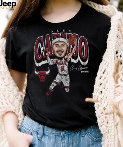 Alex Caruso Chicago Bulls Cartoon WHT Shirt