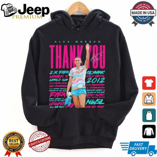 Alex Morgan Womens Soccer thank you signature 2024 shirt