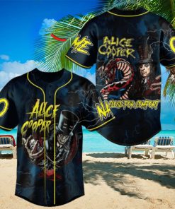 Alice Cooper Too Close For Comfort Custom Baseball Jersey