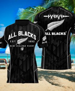 All Black New Zealand Rugby Apparels Allblacks Polo New Zealand Rugby Rosato Closet New Fashion Full Printed Hawaiian Shirt