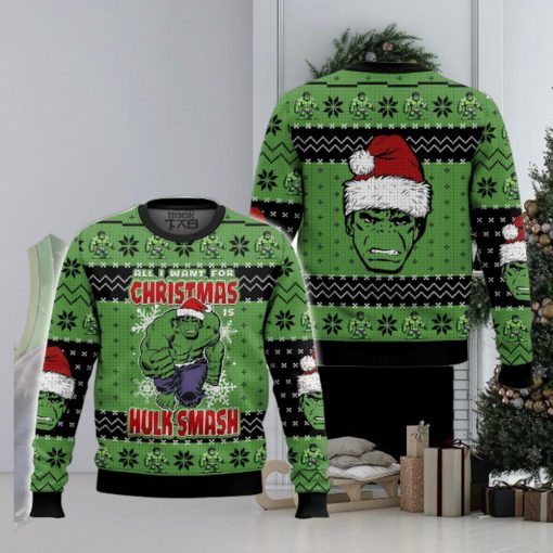 All I Want For Christmas Hulk Man Ugly Sweater