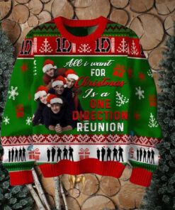 All I Want For Christmas Is A One Direction Reunion Chirstmas Gifts 2024 Xmas For Family And Friends Ugly Sweater