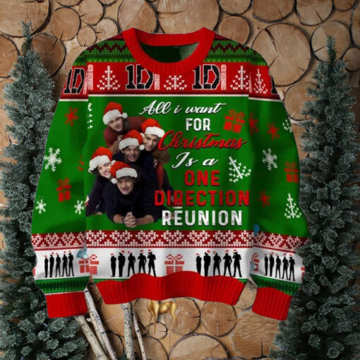 All I Want For Christmas Is A One Direction Reunion Chirstmas Gifts 2024 Xmas For Family And Friends Ugly Sweater