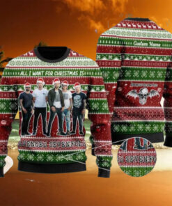 All I Want For Christmas Is Avenged Sevenfold Custom Name 2024 Ugly Christmas Sweater