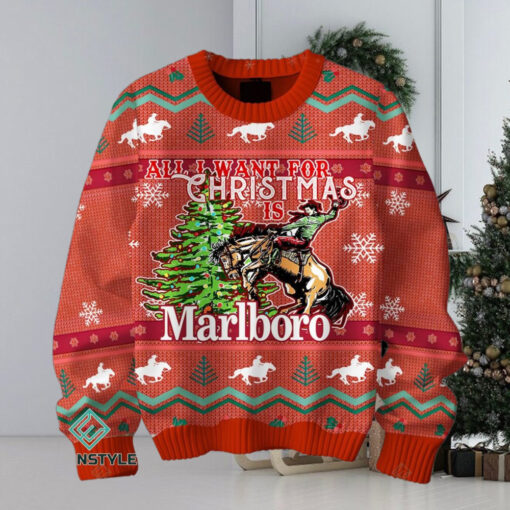 All I Want For Christmas Is Marlboro Ugly Christmas Sweater