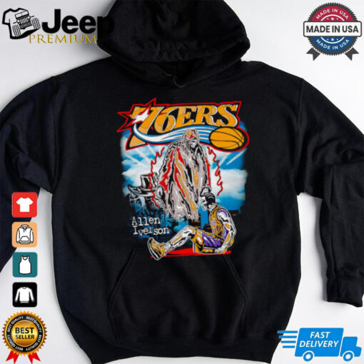 Allen Iverson Skeleton Graphic Shirt   76ers Edition