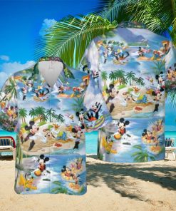 Aloha Disney Hawaiian Shirt, Tropical Mouse Beach And Palm Tree Gift