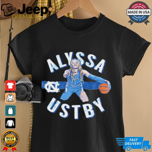 Alyssa Ustby North Carolina Tar Heels cartoon shirt