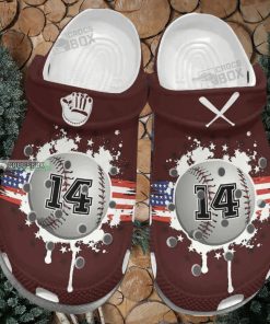 America Flag Vector Custom Crocs – 14Th Outdoor Baseball Crocs