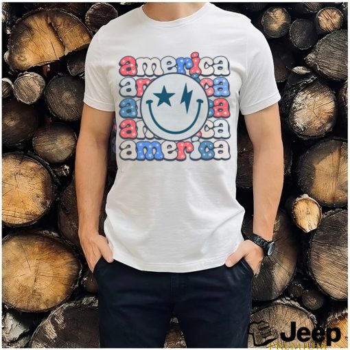 America Groovy Smile For 4th Of July Patriotic T shirt