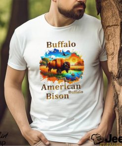 American Buffalo Bison Colorful shirt