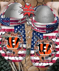 American Football Bengals Crocs Shoes