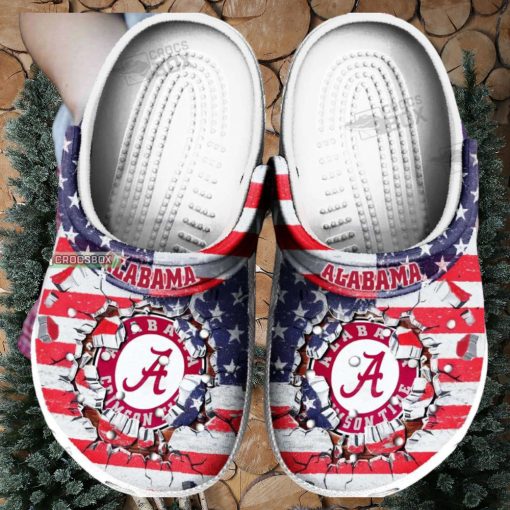 American Football Crimson Tide Game Day Crocs