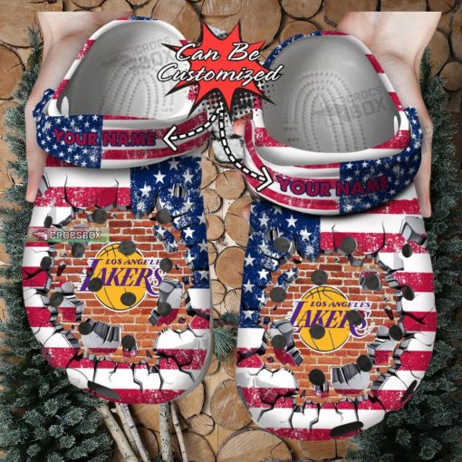 American Lakers Basketball Crocs Shoes