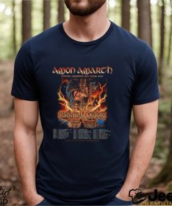 Amon Amarth Metal Crushes All Tour 2024 Vikings Of North America Poster Tour List Two Sides Print Unisex T Shirt