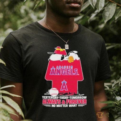 Anaheim Angels Snoopy Shirt, Always And Forever No Matter What Anaheim Angels T Shirt