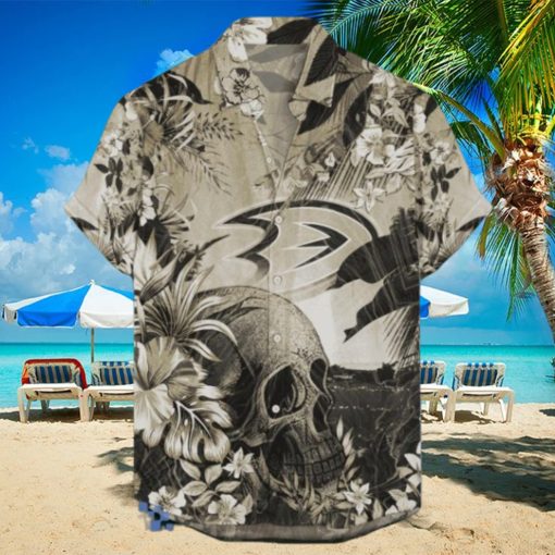 Anaheim Ducks NHL Hawaiian Shirt Tropical Skull Design For Men Women