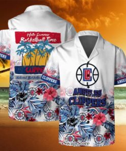 Angeles Clippers Team Logo Pattern Basketball Season Hawaiian Set