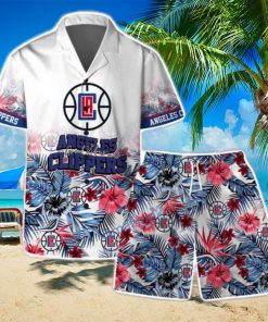 Angeles Clippers Team Logo Pattern Basketball Season Hawaiian Shirt & Short
