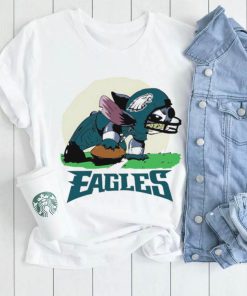 Angry Stitch character player Philadelphia Eagles football logo shirt